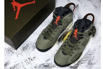 Hyperoad - TRAVIS SCOTT OLIVE MEDIUM JORDAN AIR 6 0929